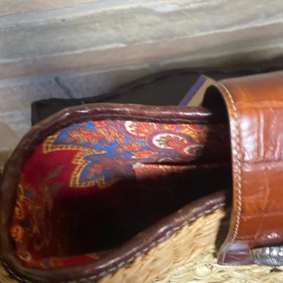 Brighton Straw shoulder purse, Brown and Tan Woven Women's Bag pre owned. - Picture 12 of 15